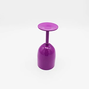 double wall steel tumbler colored wine glass goblet  with a leakproof water goblets