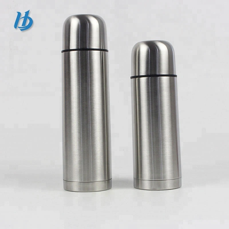500ml bullet shaped double wall vacuum flask stainless steel hot water bottles