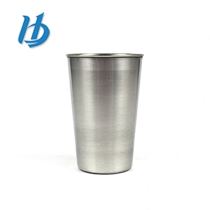 China wholesale single wall roll edge stainless steel mug  with carabiner handle