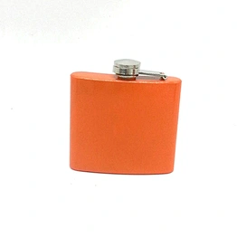 Wholesale new product lady stainless steel glitter leather small mini hip flask with key ring
