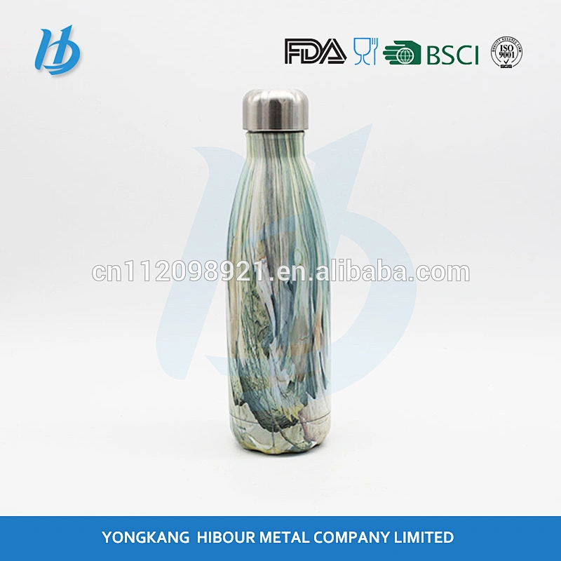 2017 fashionable high quality drinking water bottle stainless steel double wall cola vacuum bottle with brush