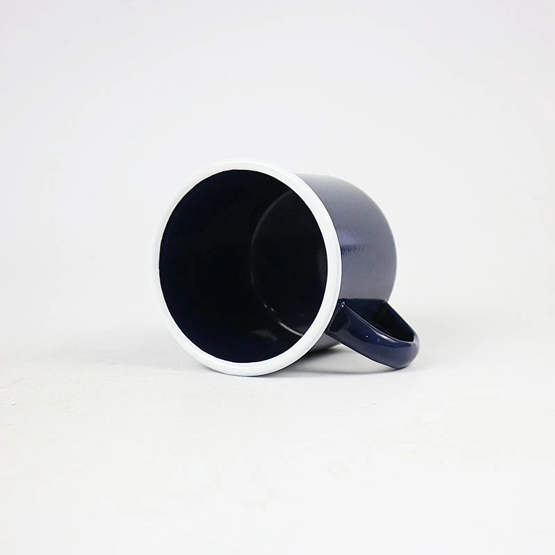 New hot selling stainless steel single rolled rim mug metal mug with handle eco mug