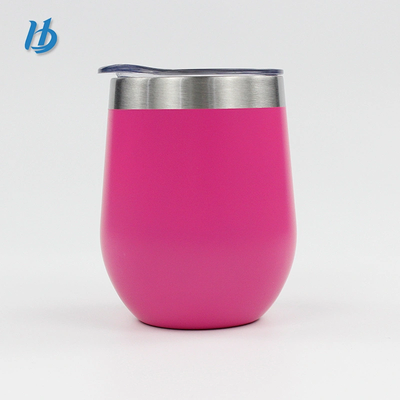 Personalized wine glass customized logo 12 oz stainless steel insulated stemless wine glass tumbler