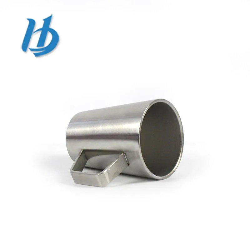 Hibour Factory sale 8 oz double wall stainless steel mug with handle