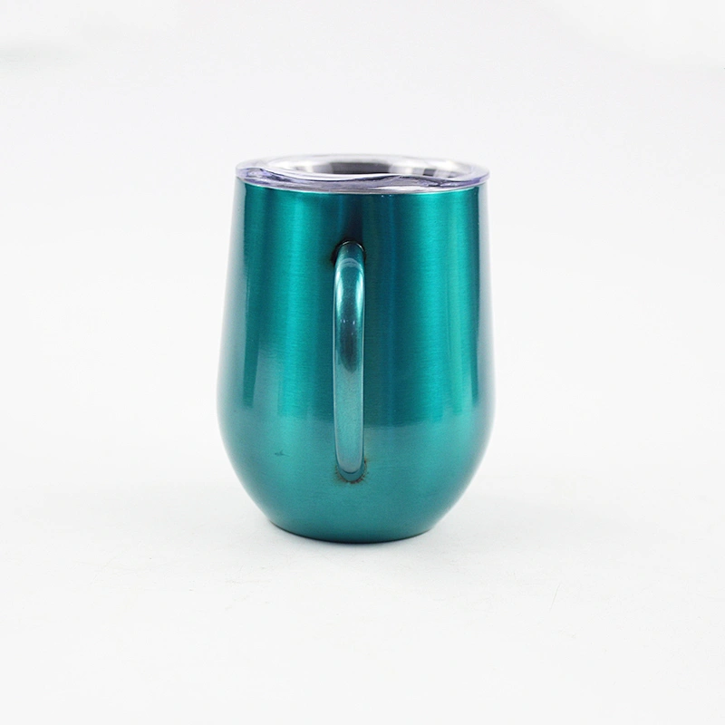 New design 12 oz stainless steel tumbler wholesale double wall colored wine glass