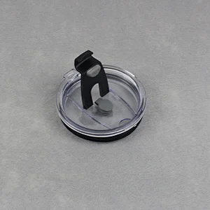 Latest plastic silica gel transparent cup cover stainless steel insulation Cup sliding cover plastic sliding lid