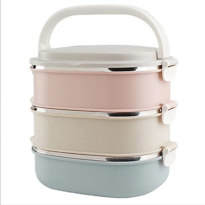 Portable lunch box plastic lunch box for kids customized color and logo