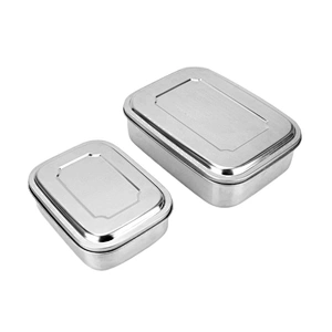 New design nicety stainless steel lunch box,single wall silver color lunch box for school children