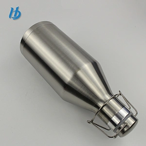 64oz New Paten Lid Double Wall Vacuum Stainless Steel Beer Growler with Wide Mouth