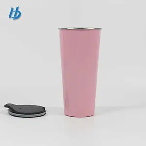 2017 factory direct sale double wall stainless steel vacuum 520ml coffee cup with lid