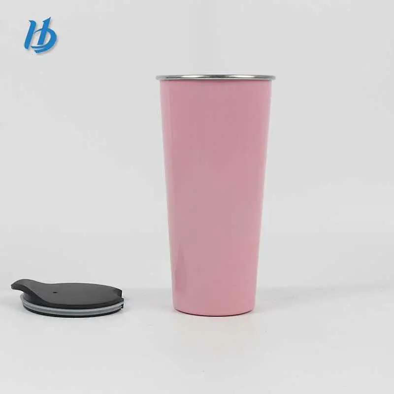 2017 factory direct sale double wall stainless steel vacuum 520ml coffee cup with lid