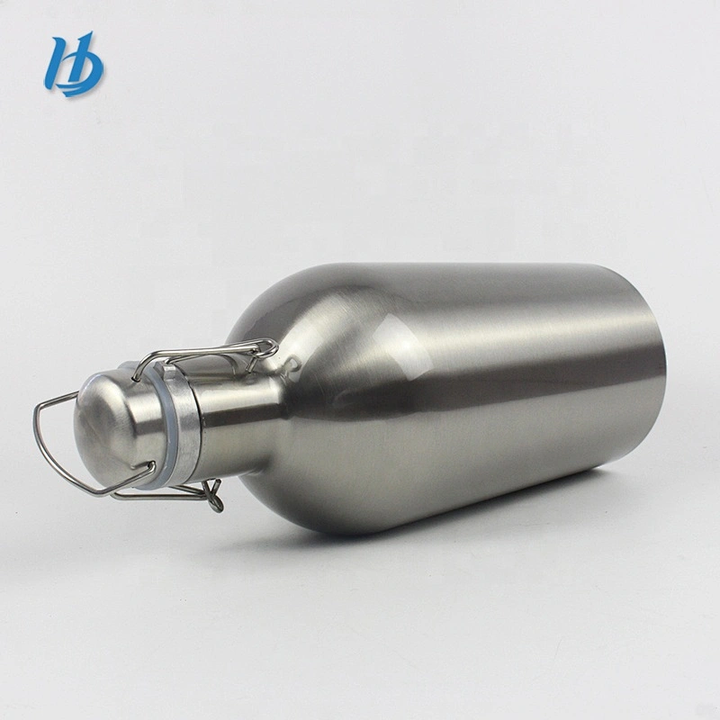 1800ml Flask 64oz Flask Double Wall Stainless Steel Vacuum Beer Growler Flask, Insulated Swing Top Thermos Bottle