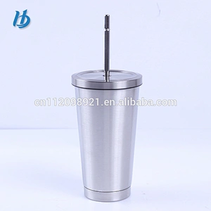 Trade assurance 18/8 stainless steel coffee mug coffee mug wholesale tumbler with straw