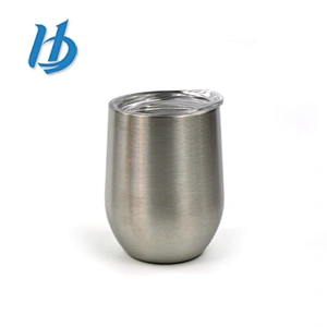 High quality 12 oz customized silver color 304 stainless wine glass