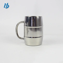 Stainless Steel Coffee Mugs Espresso Cups Double Wall Beer Cup Mug with lid and handle