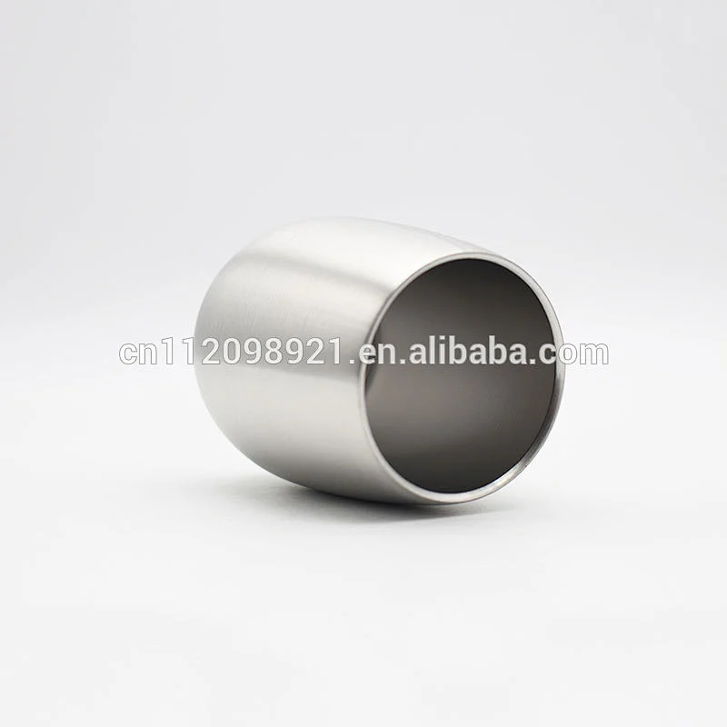 Factory OEM BPA Free 18/8 Stainless Steel round Wine Glass Unbreakable