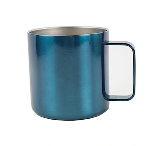 Custom logo and color printed mug stainless steel double wall vacuum mug warmer