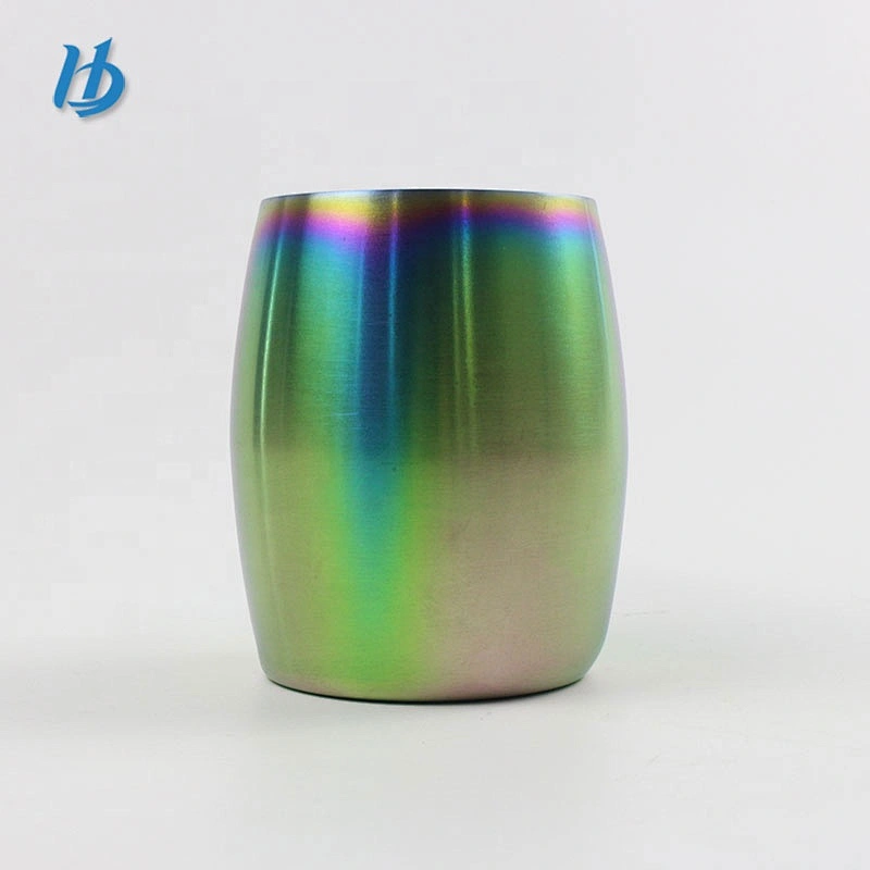 Double wall stainless steel copper plated mug coffee cups with handle custom logo