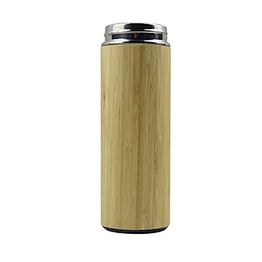 S/S Double Wall Eco Friendly Thermo Bamboo Coffee Travel Mug