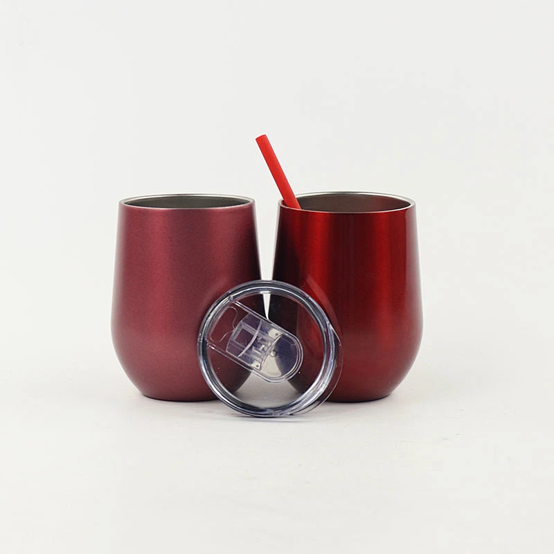 High quality wine glass tumbler 12oz stemless wine glass reusable mug