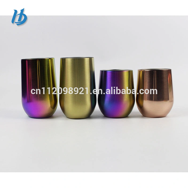 China supplier OEM 304 stainless steel mug electroplated wine glass mug love with best price