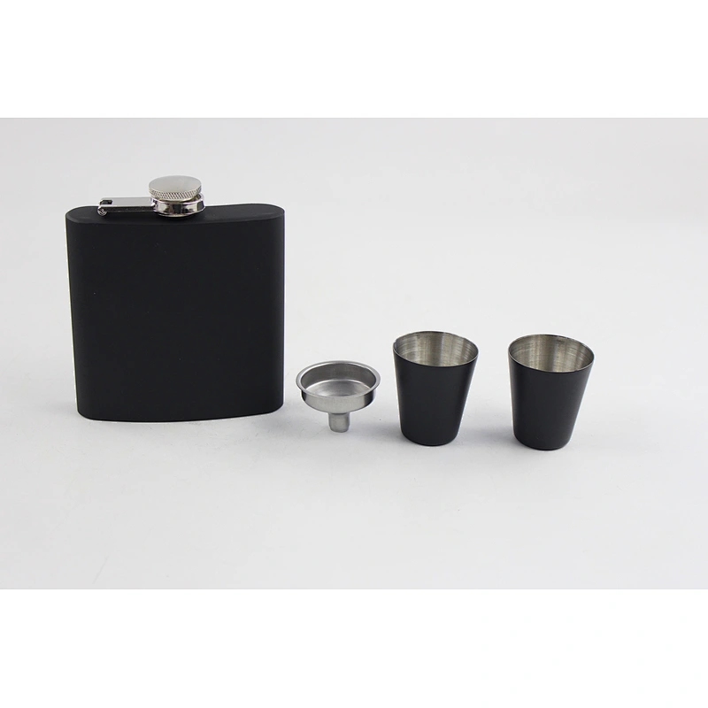 Custom Gift Stainless Steel Hip Flask Set