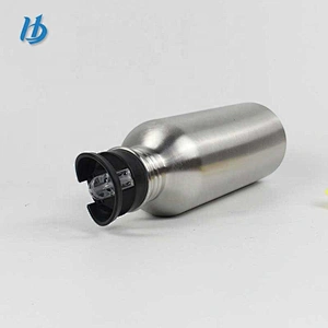 Drinking water bottle silver color 304 stainless steel with straw wholesale stainless steel spray bottle