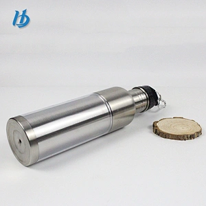 New design water bottle single wall silver color ,bottle without handle
