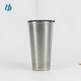 High quality coffee mug,short travel mug double wall beer mug with lid