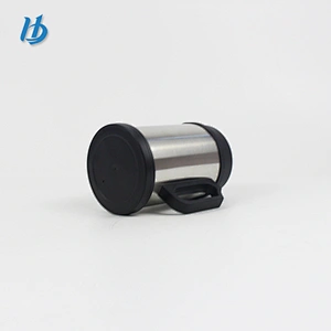 Travel mug stainless steel mug double wall silver color customized logo