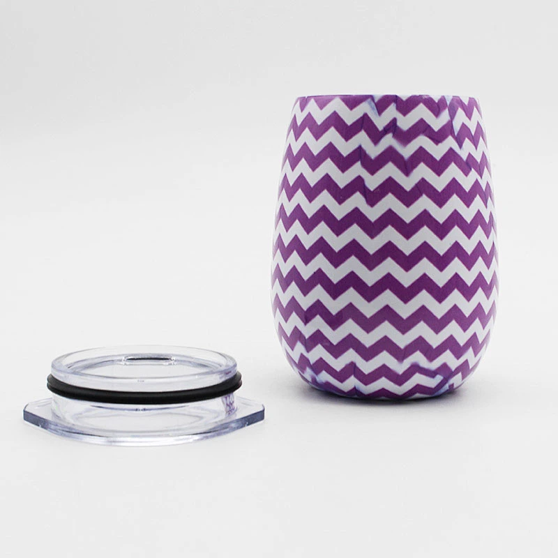 ShineTime 12 ozr Double Wall Vacuum Insulated Stainless Steel Wine Cup/Tumbler for Wine,Coffee,Drinks,Champagne, Gifts