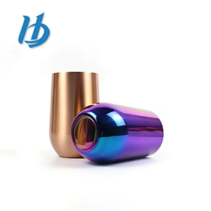 Best quality personalized colored electroplated 304 stainless steel wine glass