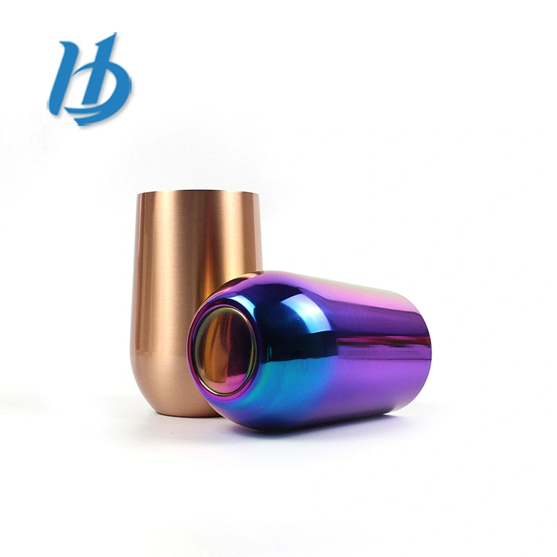Best quality personalized colored electroplated 304 stainless steel wine glass
