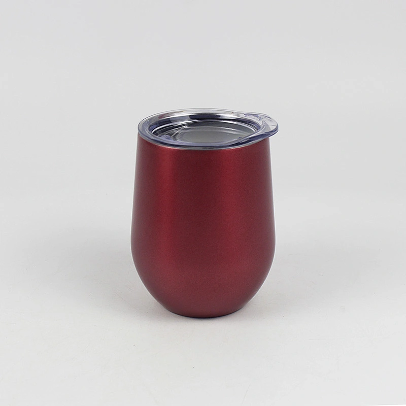 egg shape high quality r wine stainless steel stemless wine glasses