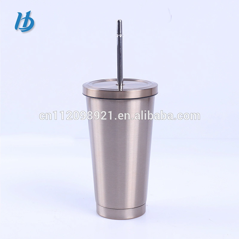 Trade assurance 18/8 stainless steel coffee mug coffee mug wholesale tumbler with straw