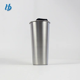 Silver color stainless steel mug 500ml coffee mug with slide lid