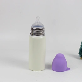 Simple single wall  400ml baby feeding bottle customized color and logo stainless steel baby bottle