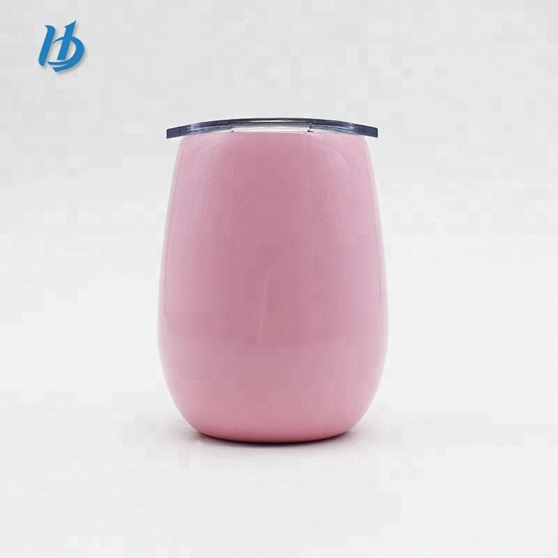 Hot Selling double wall stainless steel mug Egg Shaped Mug Cup Beer Wine Coffee Glass Drinkware Mugs With Lid
