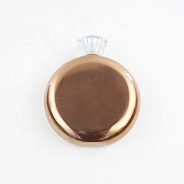 High grade quality shinning polish colors stainless steel 3oz round hip flask by laser print logo