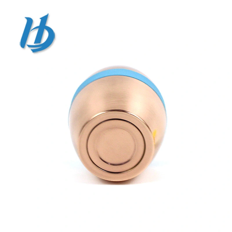 Fashion design electroplated colored personalized 304 stainless steel wine glass with silicone ring