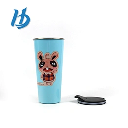 Hibour Hot Sale cute custom made 16oz personalized gifts stainless steel coffee mug with pattern