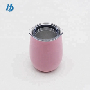 Hot Selling double wall stainless steel mug Egg Shaped Mug Cup Beer Wine Coffee Glass Drinkware Mugs With Lid