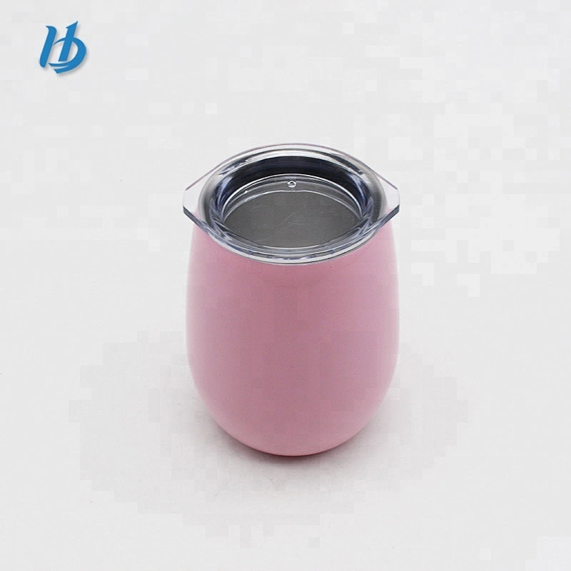 Hot Selling double wall stainless steel mug Egg Shaped Mug Cup Beer Wine Coffee Glass Drinkware Mugs With Lid