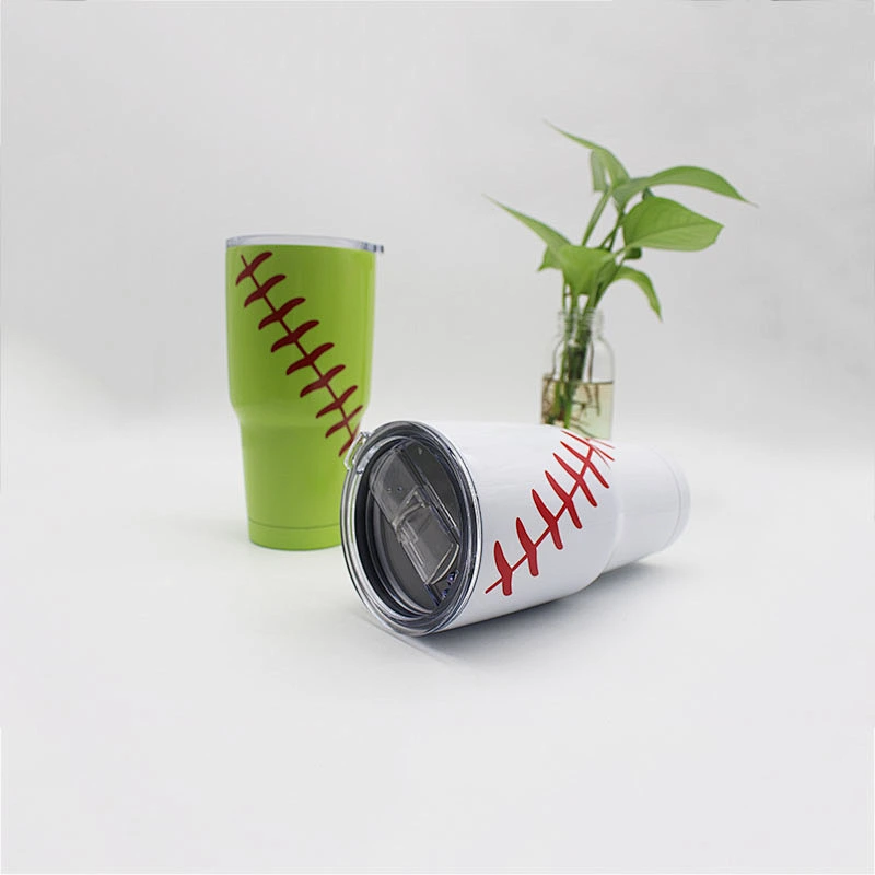 Personalized ceramic double wall vacuum Insulated Spray Painting 30oz Stainless Steel Wine Tumbler With Lid