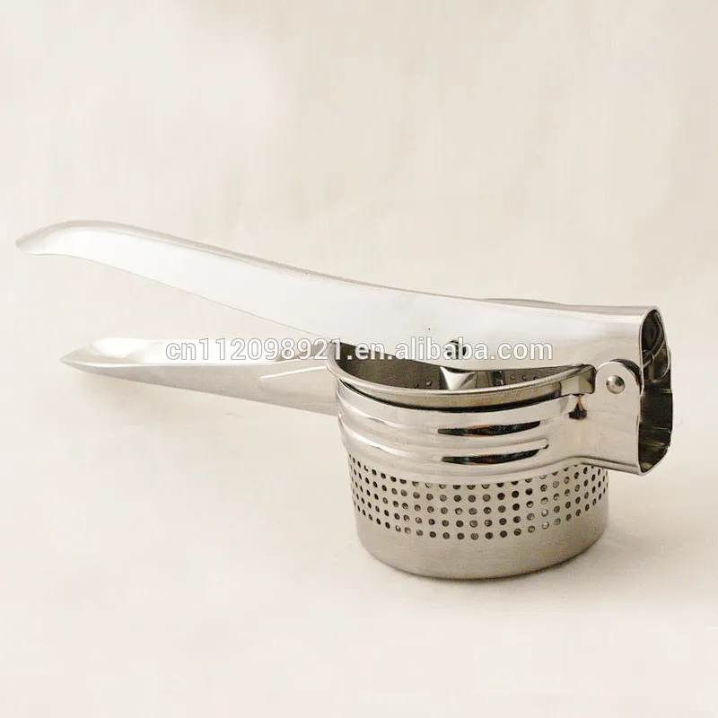 HIBOUR Antique Vintage Metal Hand Press Strainer FRUIT Masher