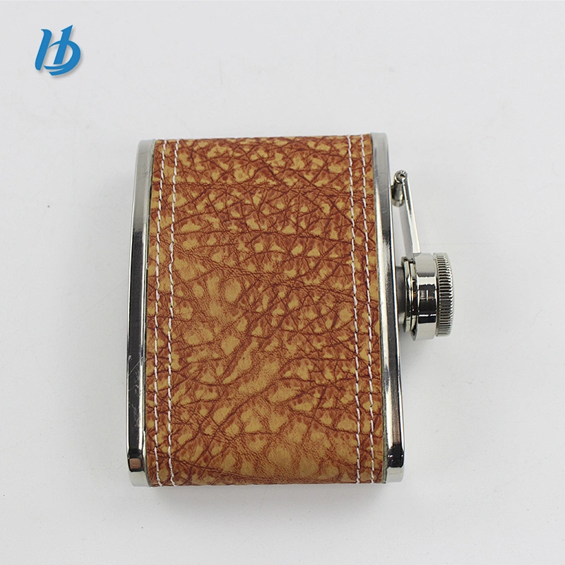 Wrapping style water transfer stainless steel japanese hip flasks