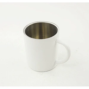 wholesale High quality stainless steel simple office mugs with normal handle