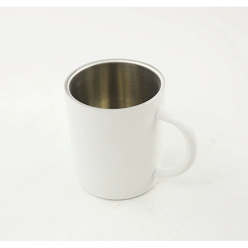 wholesale High quality stainless steel simple office mugs with normal handle