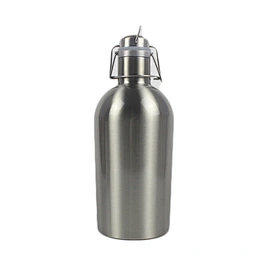 1800ml Flask 64oz Flask Double Wall Stainless Steel Vacuum Beer Growler Flask, Insulated Swing Top Thermos Bottle