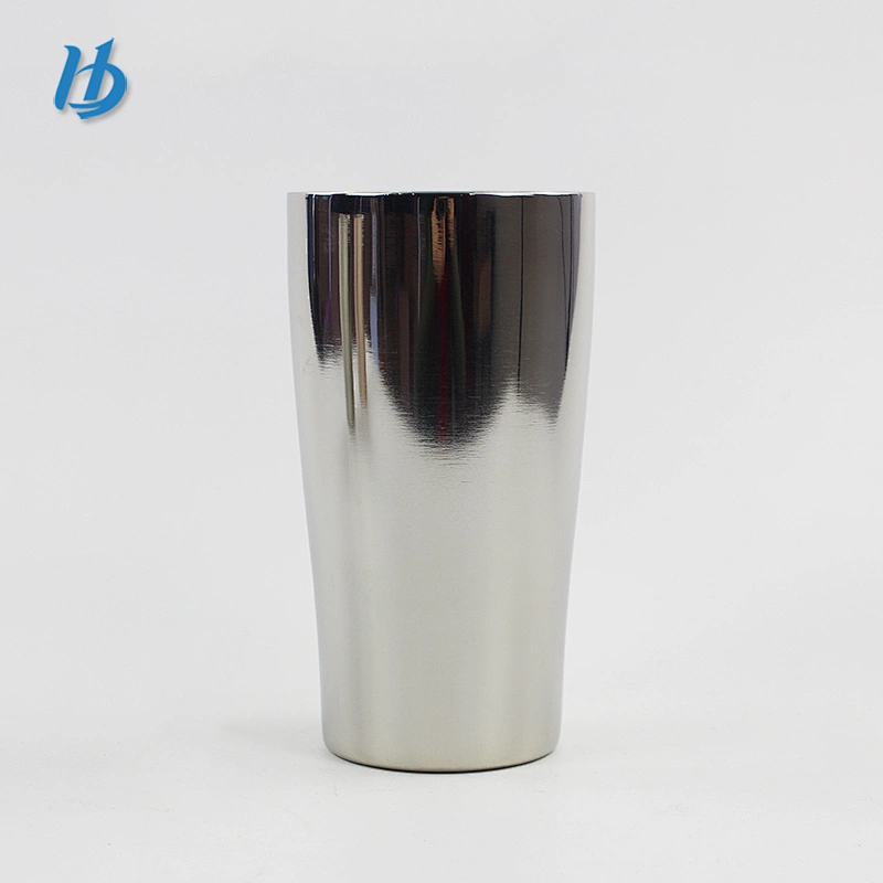 Simple design beer mug silver color beer mug custom logo without lid and handle
